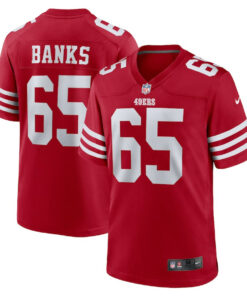 Aaron Banks 65 San Francisco 49ers Game Men Jersey - Scarlet JS1137 nicesnker
