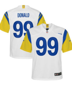 Aaron Donald 99 Los Angeles Rams YOUTH Game Jersey - White JS2129 nicesnker