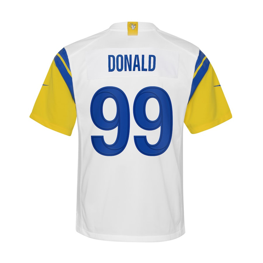 Aaron Donald 99 Los Angeles Rams YOUTH Game Jersey - White JS2129 nicesnker - Image 3