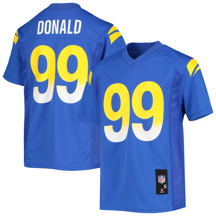 Aaron Donald 99 Los Angeles Rams YOUTH Jersey - Royal JS9434 nicesnker