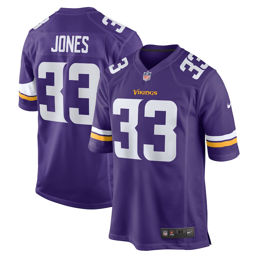 Aaron Jones 33 Minnesota Vikings Game Men Jersey - Purple JS9384 nicesnker