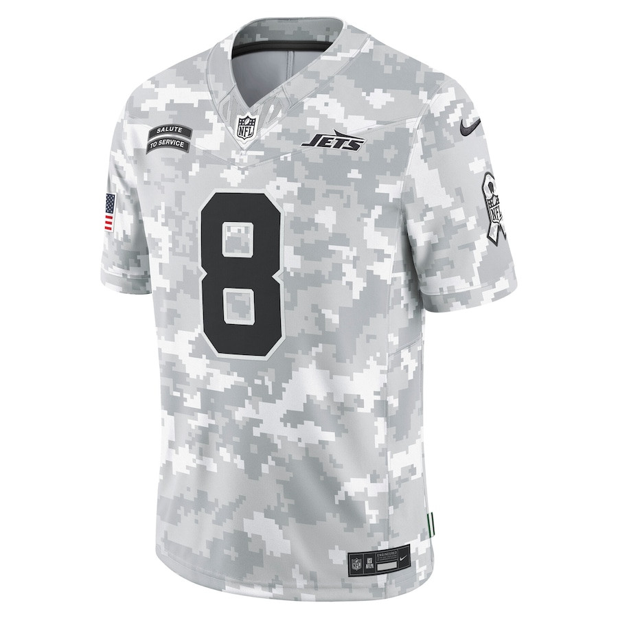 Aaron Rodgers 8 New York Jets 2024 Salute to Service Limited Men Jersey - Arctic Camo JS2460 nicesnker - Image 2