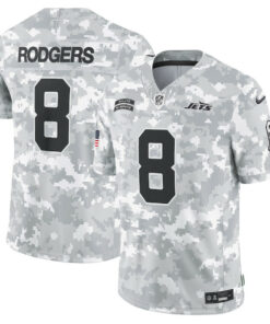 Aaron Rodgers 8 New York Jets 2024 Salute to Service Limited Men Jersey - Arctic Camo JS2460 nicesnker