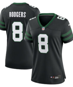 Aaron Rodgers 8 New York Jets Alternate Game Jersey - Women, Black JS1815 nicesnker