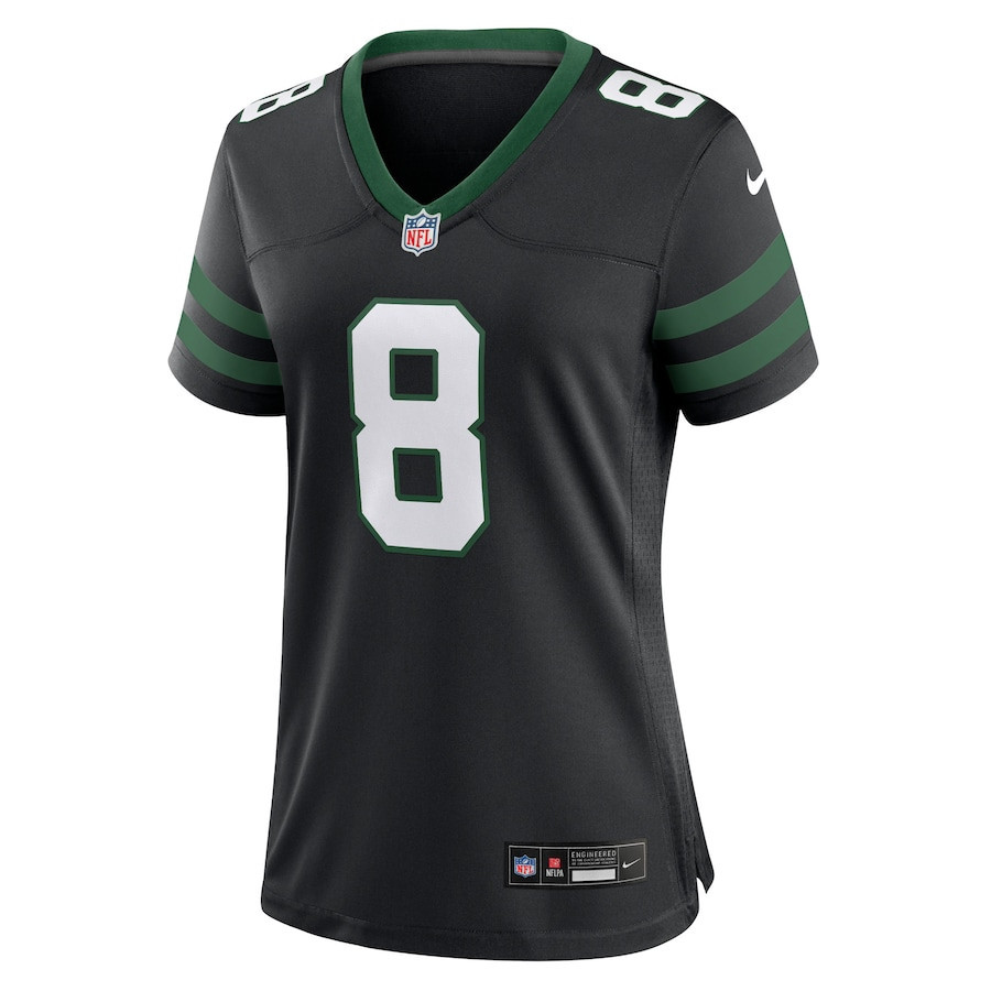 Aaron Rodgers 8 New York Jets Alternate Game Jersey - Women, Black JS1815 nicesnker - Image 2