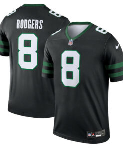 Aaron Rodgers 8 New York Jets Alternate Legend Jersey - Men, Legacy Black JS4369 nicesnker