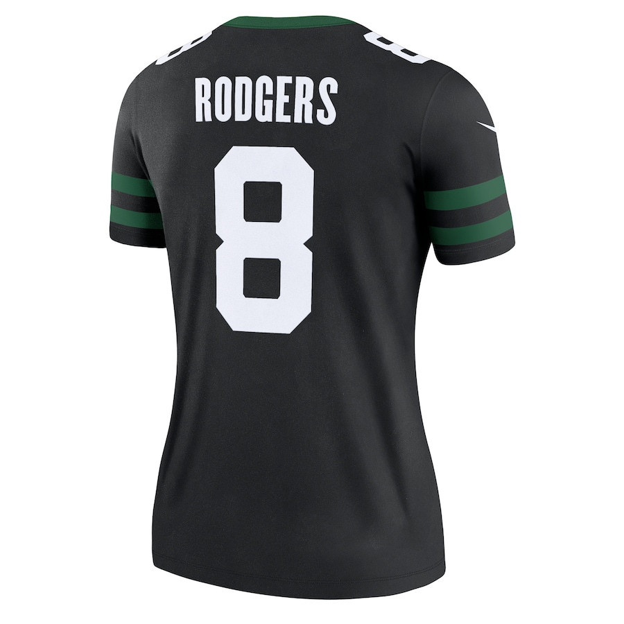 Aaron Rodgers 8 New York Jets Alternate Legend Jersey, Women Legacy Black JS6279 nicesnker - Image 3