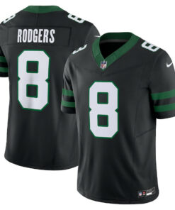 Aaron Rodgers 8 New York Jets Alternate Vapor F.U.S.E. Limited Jersey - Men, Legacy Black JS5565 nicesnker