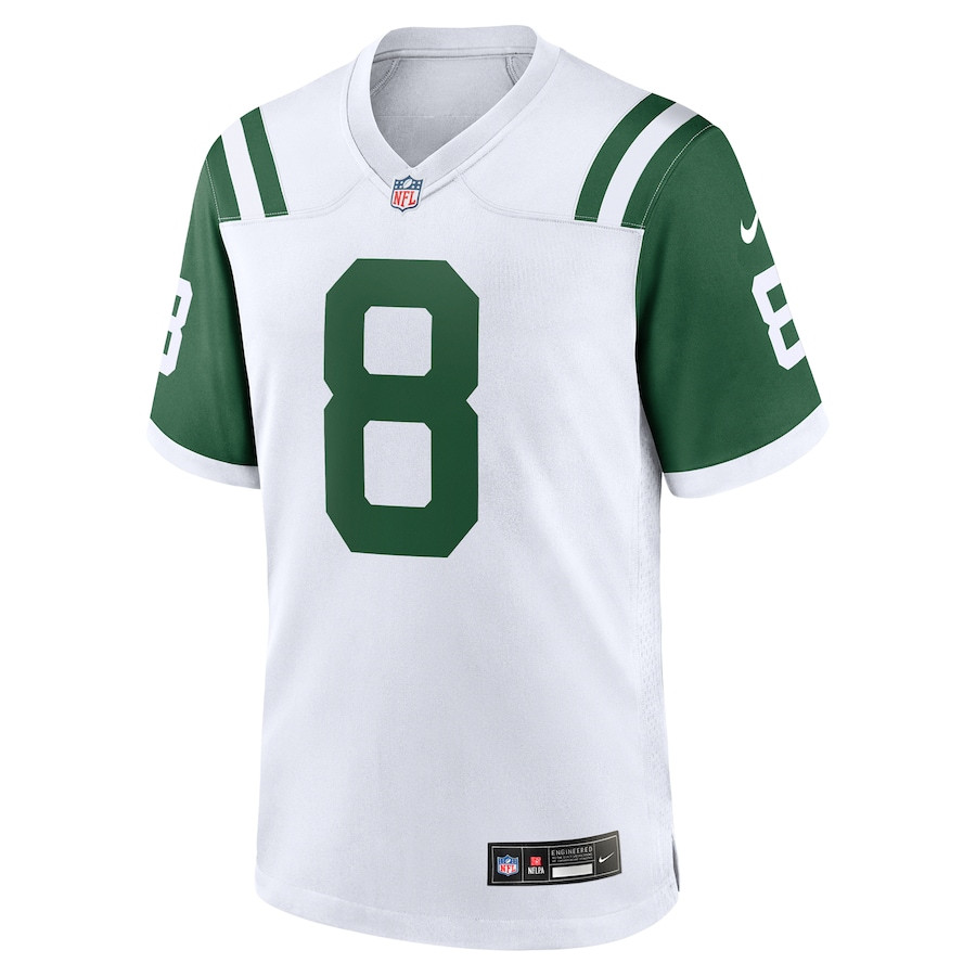 Aaron Rodgers 8 New York Jets Classic Alternate Game Men Jersey - White JS9552 nicesnker - Image 2