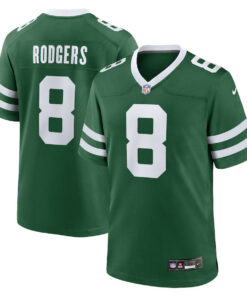 Aaron Rodgers 8 New York Jets Game Jersey - Men, Legacy Green JS4959 nicesnker