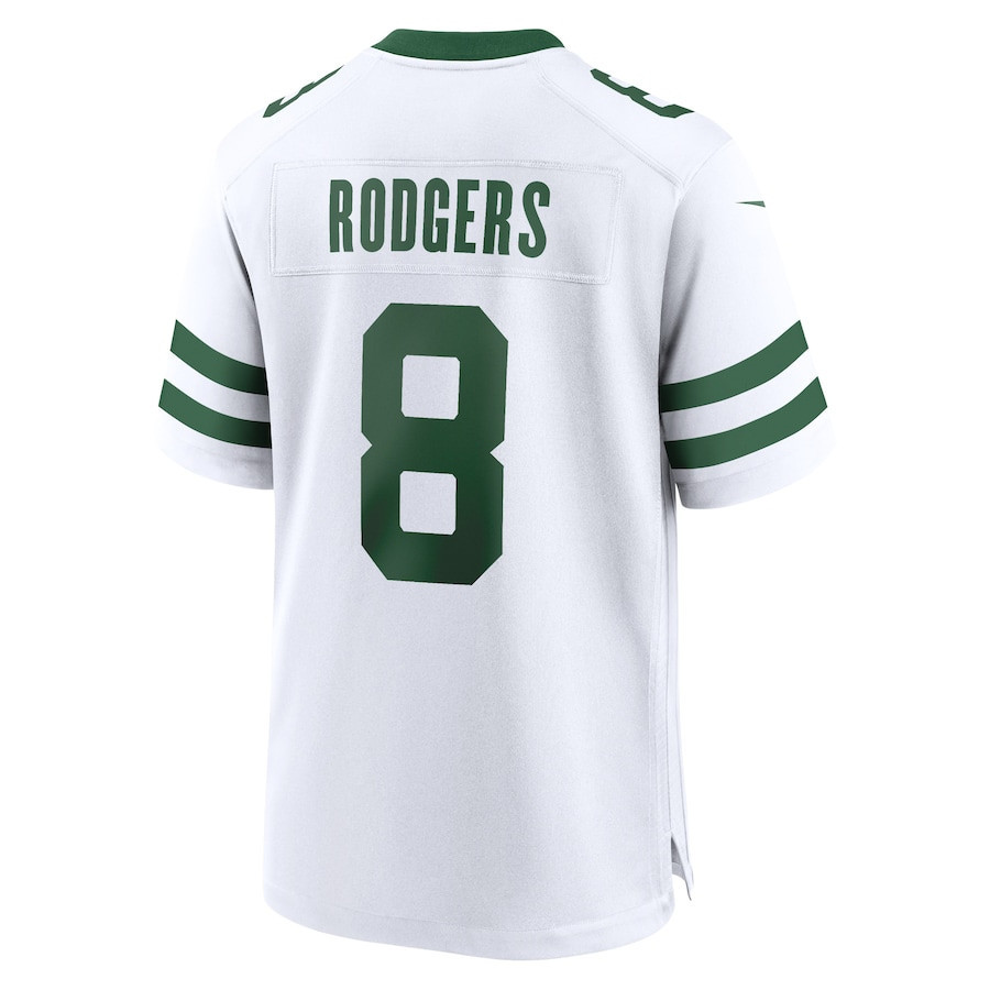 Aaron Rodgers 8 New York Jets Game Jersey - Men, Legacy White JS7881 nicesnker - Image 3