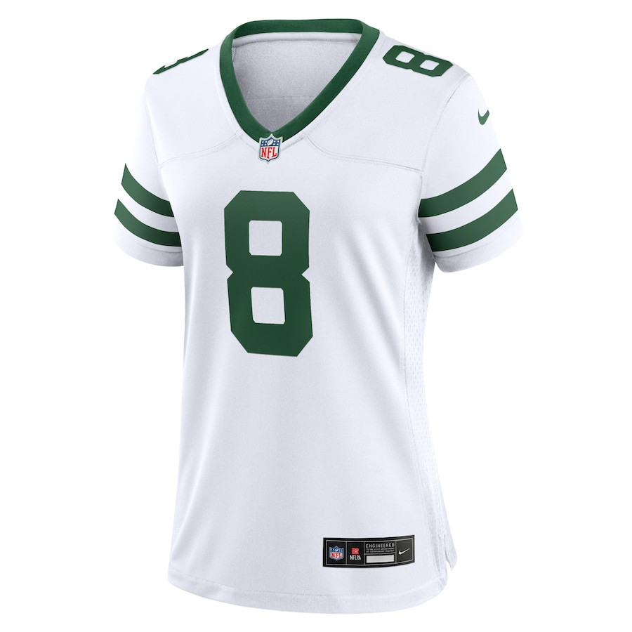 Aaron Rodgers 8 New York Jets Game Jersey - Women, White JS7599 nicesnker - Image 2