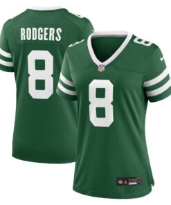 Aaron Rodgers 8 New York Jets Game Women Jersey - Legacy Green JS1131 nicesnker