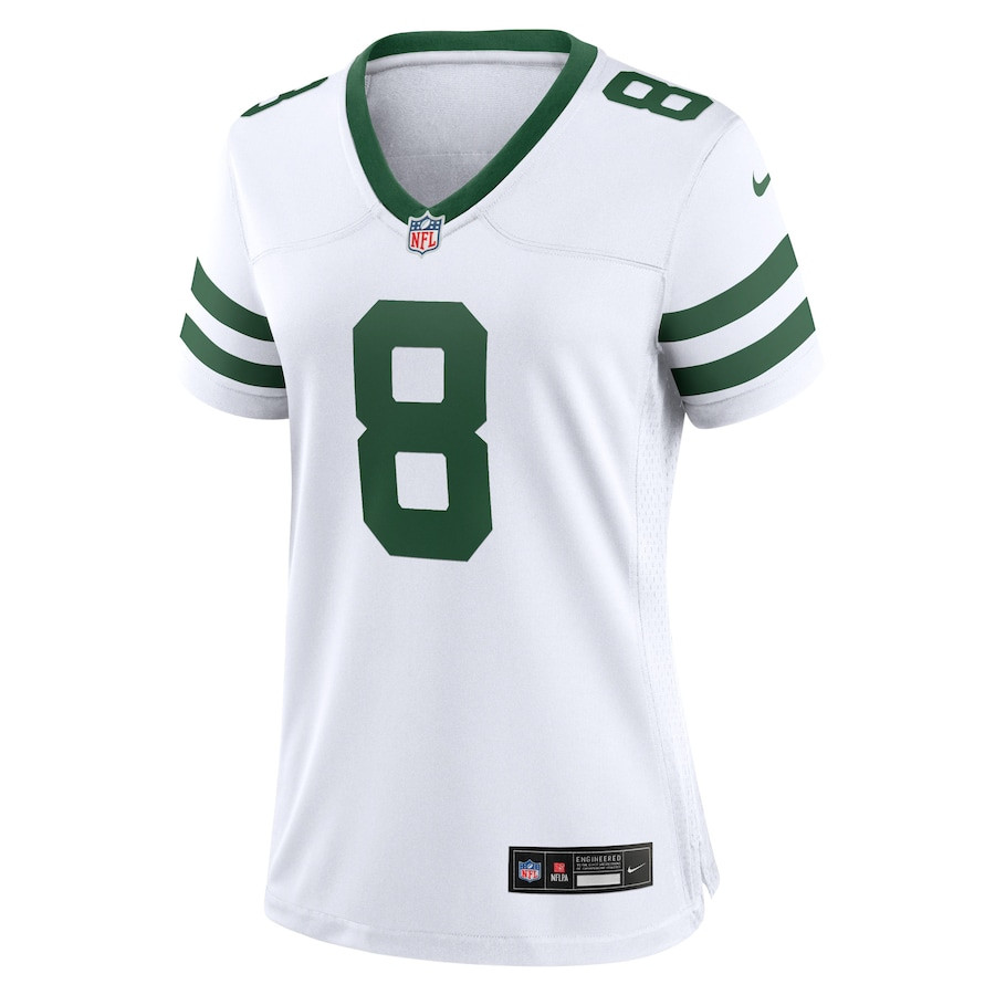 Aaron Rodgers 8 New York Jets Game Women Jersey - Legacy White JS1595 nicesnker - Image 2