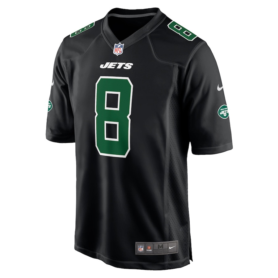 Aaron Rodgers 8 New York Jets Men Fashion Game Jersey - Black JS6994 nicesnker - Image 2