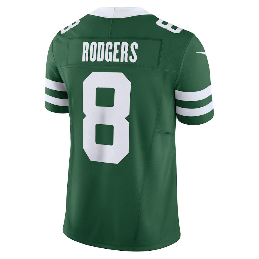Aaron Rodgers 8 New York Jets Vapor F.U.S.E. Limited Jersey - Men, Legacy Green JS5025 nicesnker - Image 3