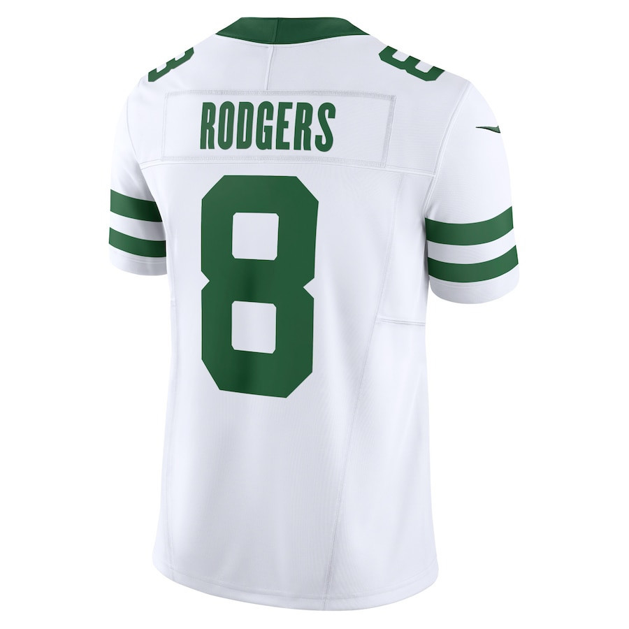 Aaron Rodgers 8 New York Jets Vapor F.U.S.E. Limited Jersey - Men, Legacy White JS8819 nicesnker - Image 3