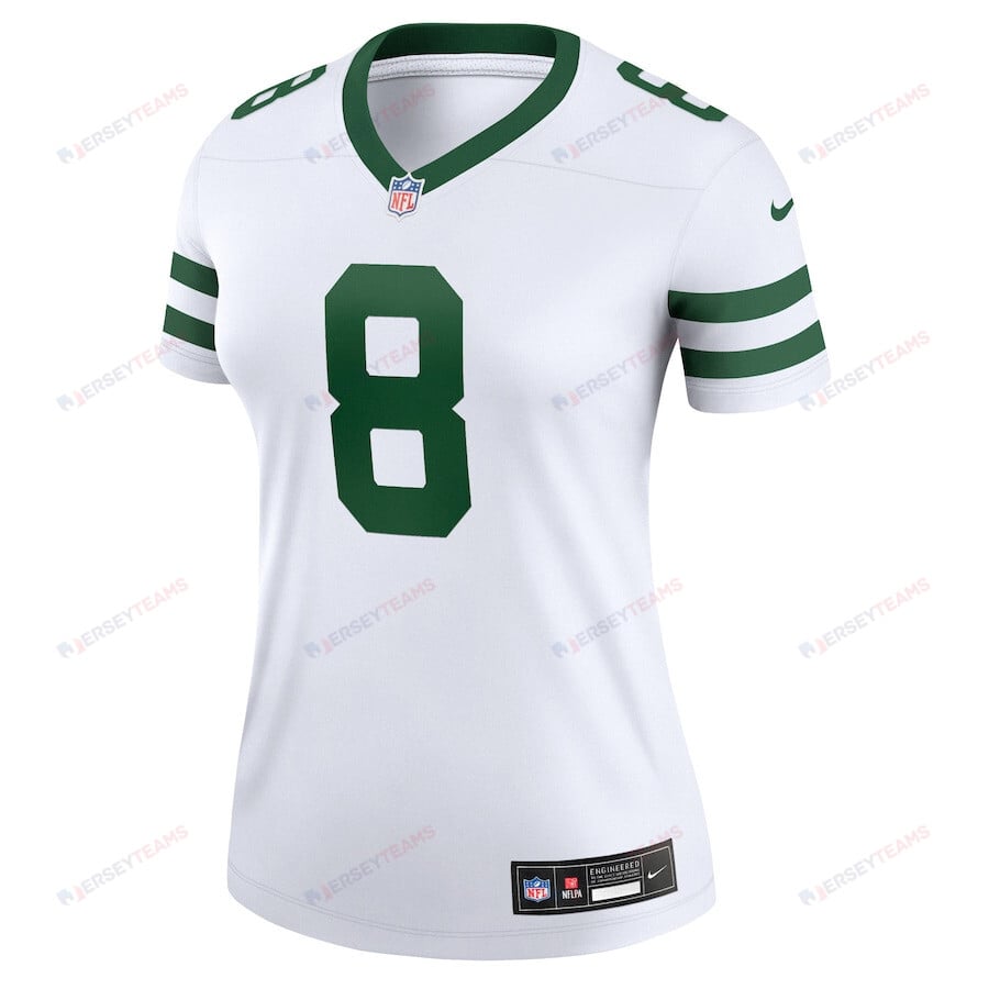 Aaron Rodgers 8 New York Jets Women Alternate Legend Jersey - Spotlight White JS8007 nicesnker - Image 2