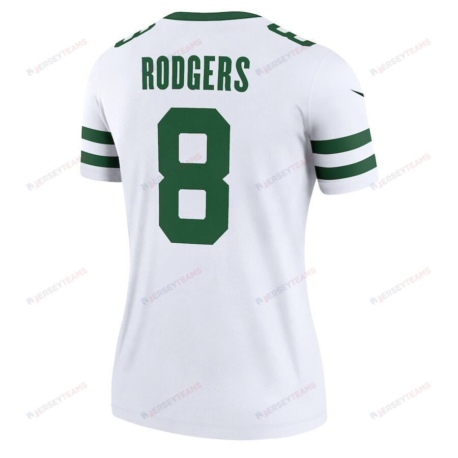 Aaron Rodgers 8 New York Jets Women Alternate Legend Jersey - Spotlight White JS8007 nicesnker - Image 3