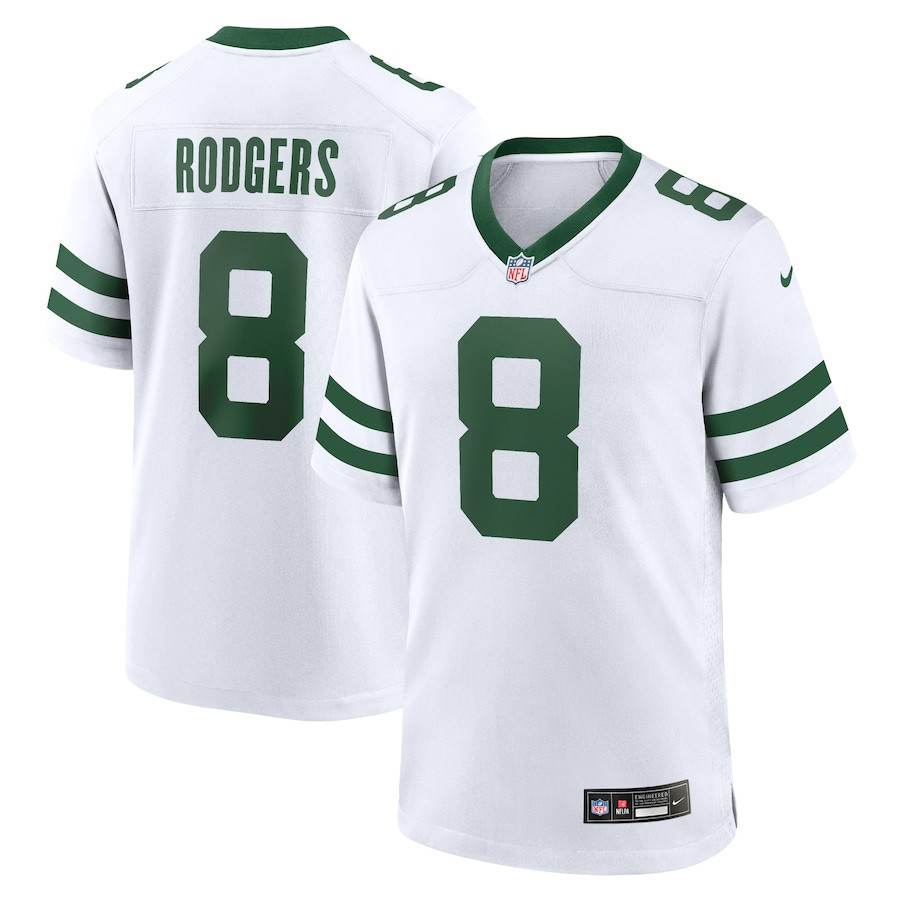 Aaron Rodgers 8 New York Jets Youth Game Jersey, Legacy White JS4986 nicesnker - Image 2