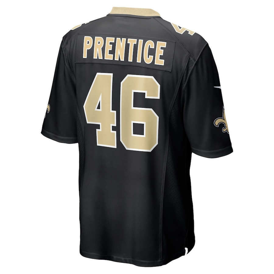 Adam Prentice 46 New Orleans Saints Men Game Jersey - Black JS7579 nicesnker - Image 3