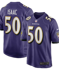 Adisa Isaac 50 Baltimore Ravens Team Game Men Jersey - Purple JS9660 nicesnker