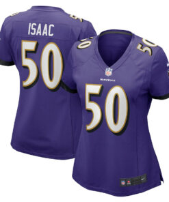 Adisa Isaac 50 Baltimore Ravens Women's Game Jersey - Purple JS1807 nicesnker