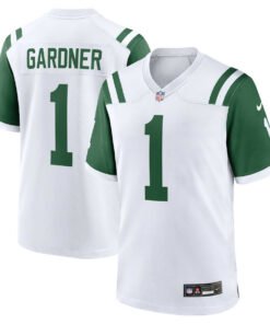 Ahmad Sauce Gardner 1 New York Jets Classic Alternate Game Men Jersey - White JS8481 nicesnker