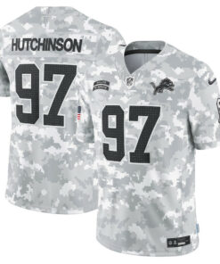 Aidan Hutchinson 97 Detroit Lions 2024 Salute to Service Limited Men Jersey - Arctic Camo JS4362 nicesnker