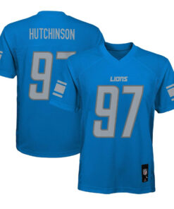 Aidan Hutchinson 97 Detroit Lions Alternate YOUTH Jersey - Blue JS1823 nicesnker