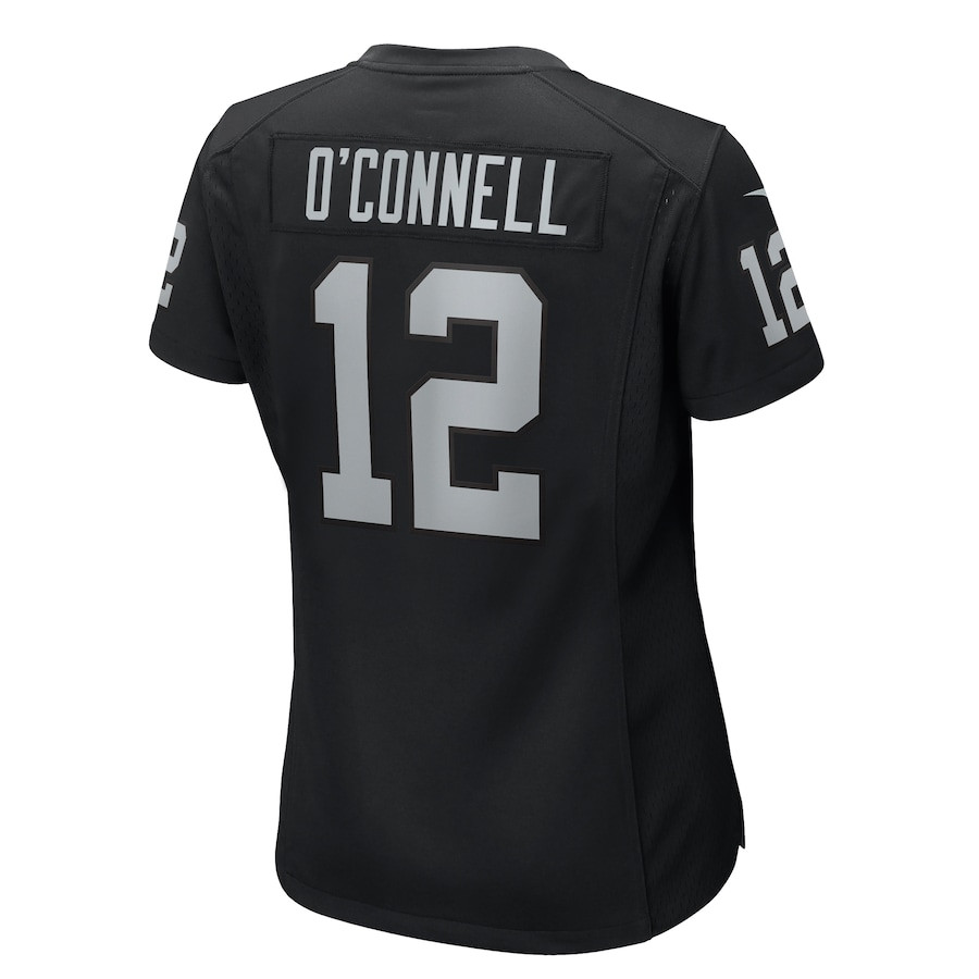 Aidan O'Connell 12 Las Vegas Raiders Women's Team Game Jersey - Black JS1371 nicesnker - Image 3