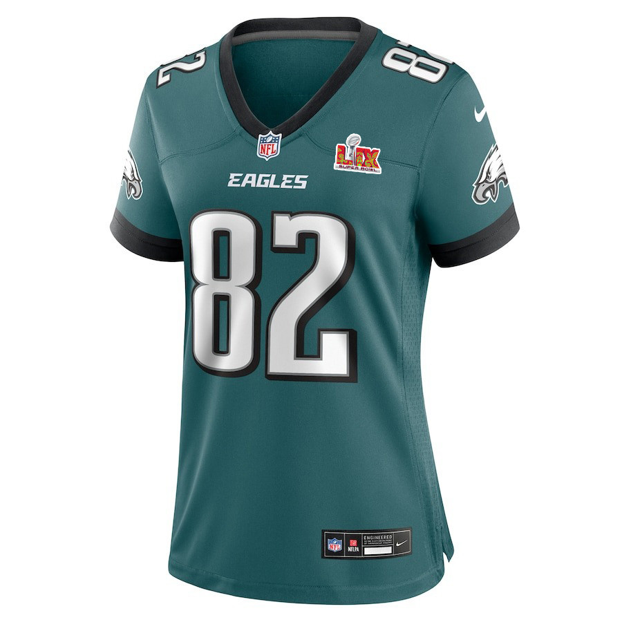Ainias Smith #82 Philadelphia Eagles Super Bowl LIX Women's Jersey - Midnight Green JS8000 nicesnker - Image 2