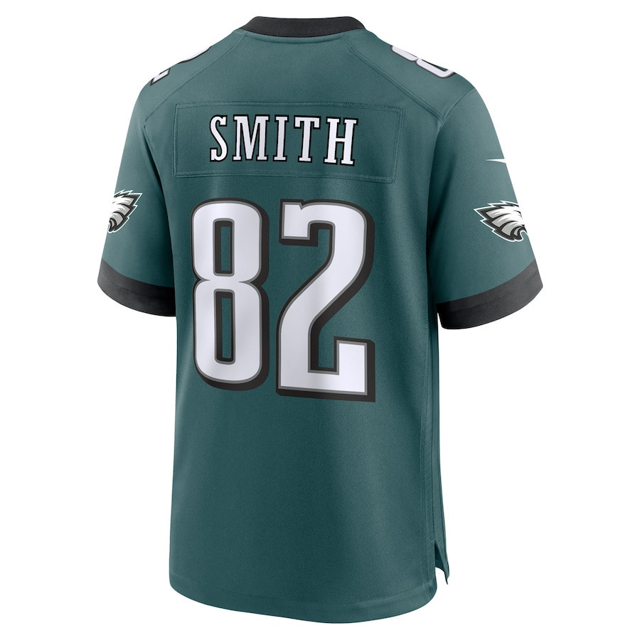 Ainias Smith #82 Philadelphia Eagles Super Bowl LIX YOUTH Jersey - Midnight Green JS3913 nicesnker - Image 3