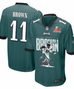 A.J. Brown 11 Philadelphia Eagles 'A.J.'s TD Tango' Game Men Jersey - Midnight Green JS9035 nicesnker