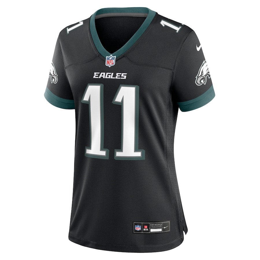 A.J. Brown 11 Philadelphia Eagles Alternate Game Women Jersey - Black JS8026 nicesnker - Image 2