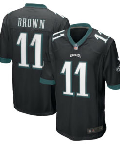 A.J. Brown 11 Philadelphia Eagles Men Game Jersey - Black JS6008 nicesnker