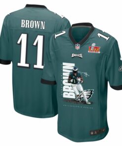 A.J. Brown 11 Philadelphia Eagles 'Mr. UPS' Game Men Jersey - Midnight Green JS9730 nicesnker