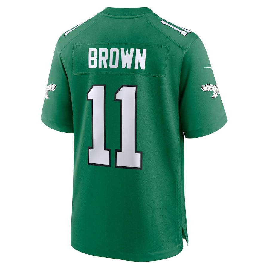 A.J. Brown 11 Philadelphia Eagles Super Bowl LIX 2nd Alternate Game Jersey - Kelly Green JS6284 nicesnker - Image 3