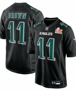 A.J. Brown 11 Philadelphia Eagles Super Bowl LIX Fashion Game Player Jersey - Carbon Black JS6595 nicesnker