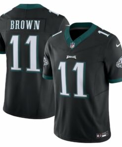 A.J. Brown 11 Philadelphia Eagles Vapor F.U.S.E. Limited Alternate Jersey - Black JS8607 nicesnker