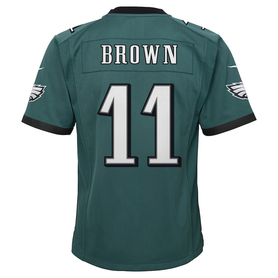 A.J. Brown 11 Philadelphia Eagles YOUTH Game Jersey - Green JS6600 nicesnker - Image 3