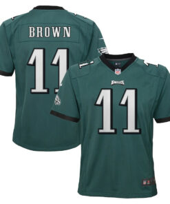A.J. Brown 11 Philadelphia Eagles YOUTH Game Jersey - Green JS6600 nicesnker