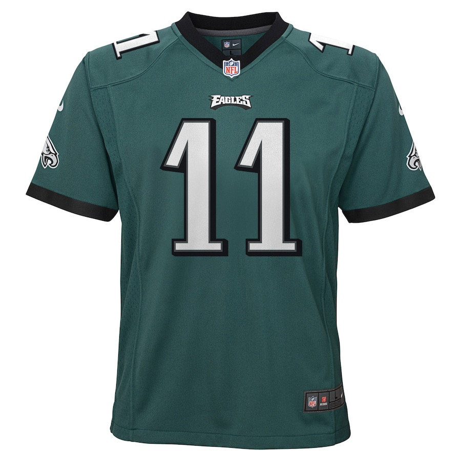 A.J. Brown 11 Philadelphia Eagles YOUTH Game Jersey - Green JS6600 nicesnker - Image 2
