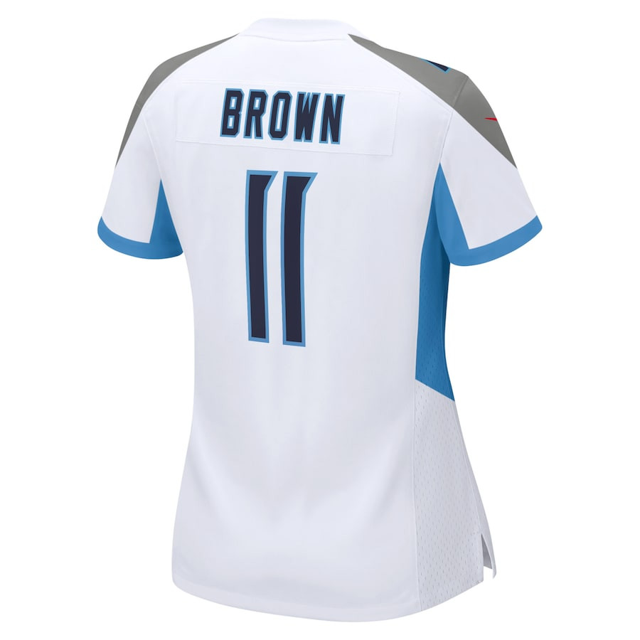 AJ Brown 11 Tennessee Titans Women Game Jersey - White JS7228 nicesnker - Image 3