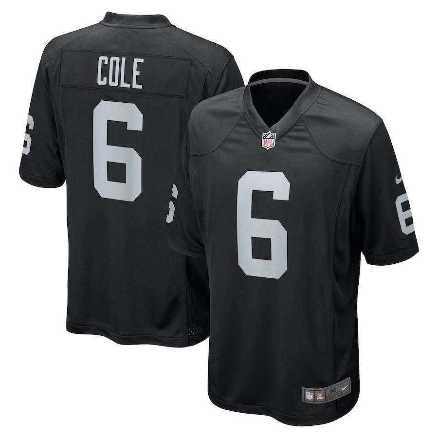 AJ Cole 6 Las Vegas Raiders Men Game Jersey - Black JS1186 nicesnker