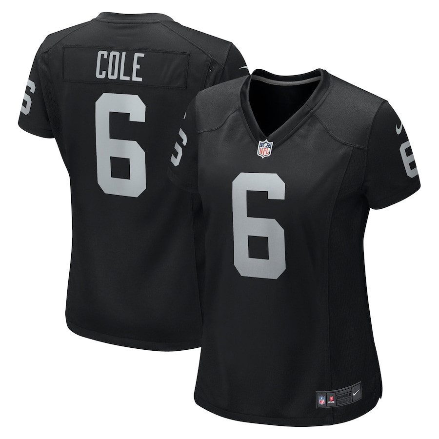 AJ Cole 6 Las Vegas Raiders Women Game Jersey - Black JS5619 nicesnker