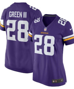 A.J. Green III 28 Minnesota Vikings Team Game Women Jersey - Purple JS2798 nicesnker