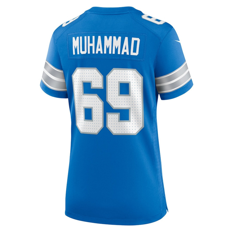 Al-Quadin Muhammad #69 Detroit Lions Super Bowl LIX Women's Jersey - Blue JS9226 nicesnker - Image 3
