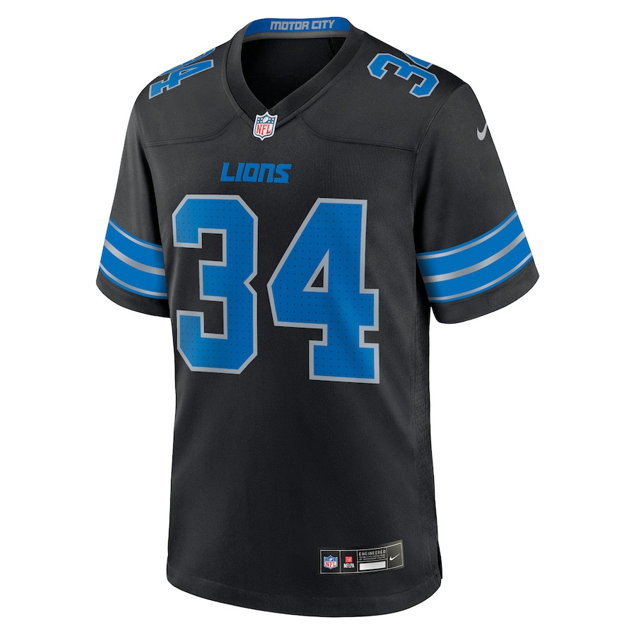 Alex Anzalone 34 Detroit Lions 2nd Alternate Game Men Jersey - Black JS8314 nicesnker - Image 2
