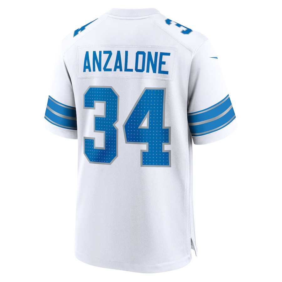 Alex Anzalone 34 Detroit Lions White Game Men Jersey - White JS3555 nicesnker - Image 3